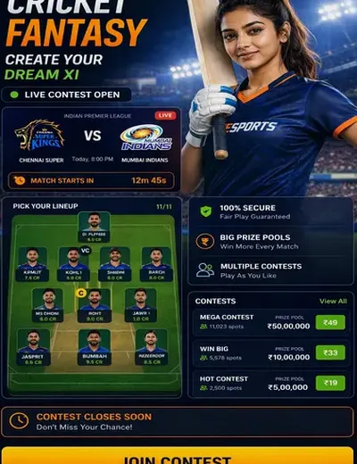 Comeinwin (come com) fantasy cricket & matchday visual 3